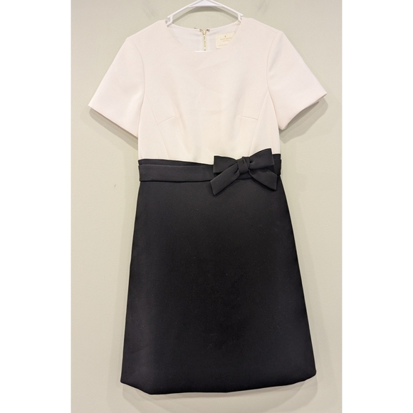 Kate Spade Black And White Bow Cocktail Dress Size 6 - Picture 1 of 6